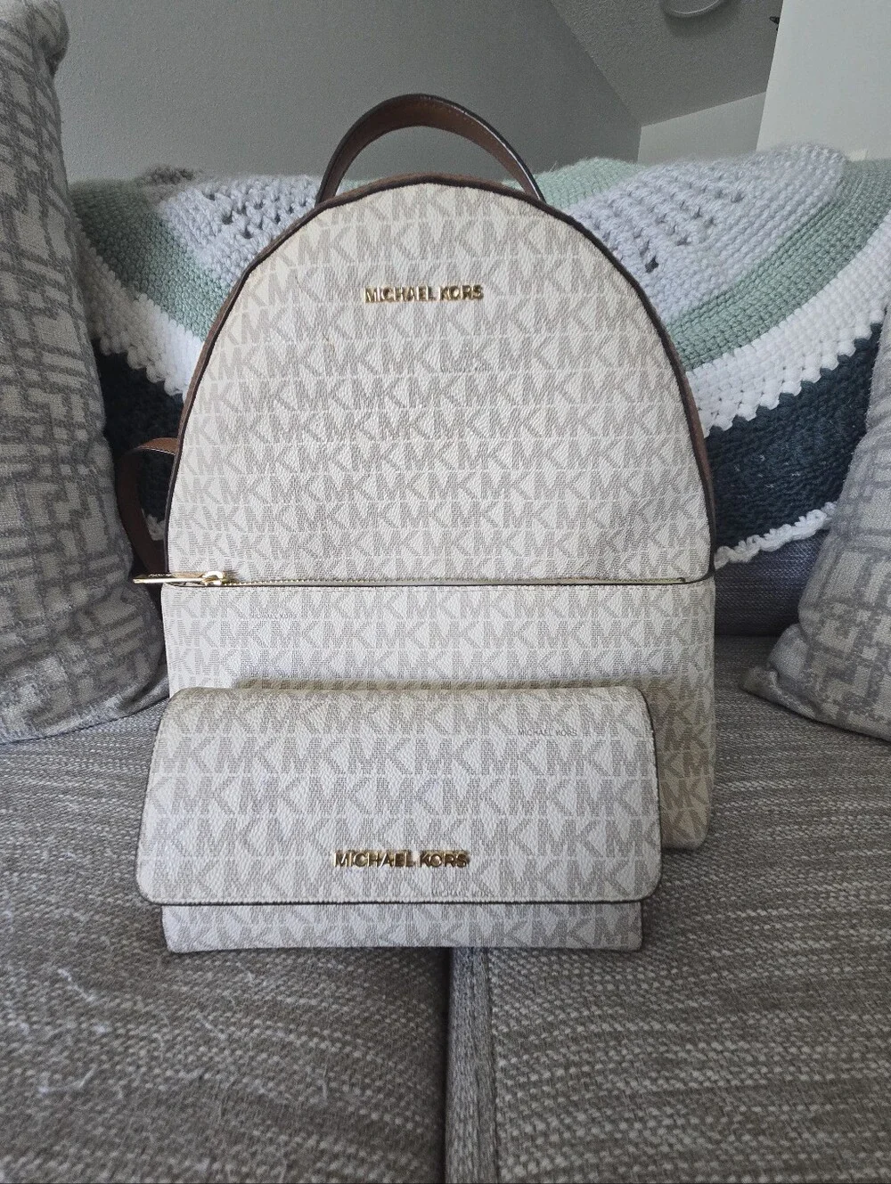 MK Backpack and Wallet